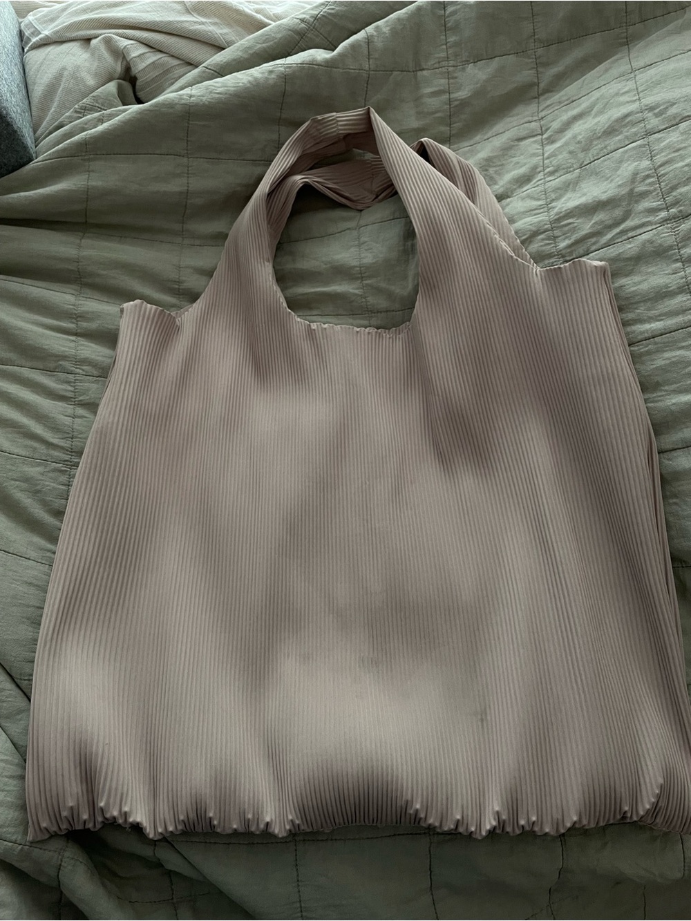 COS Dusty Pink Pleated Tote Bag